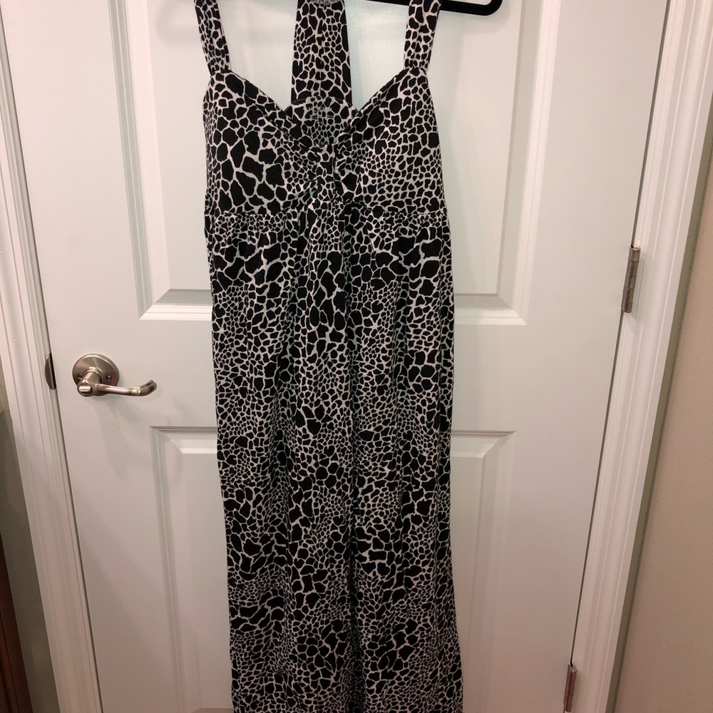Apostrophe black and white dress